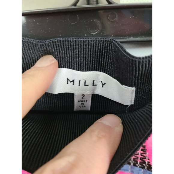 Milly Multicolor Striped Mini Skirt Size 2 - Picture 7 of 7